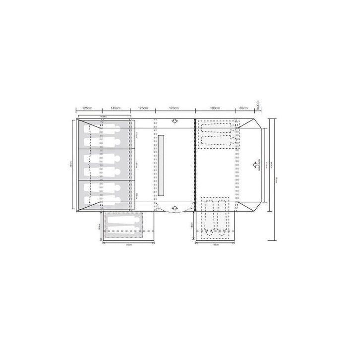 Outdoor Revolution Ozone 8.0 Safari Lodge Six (+6) Berth Family Air Tent with Two Side Annexes Outdoor Revolution  - Dynamic Drive