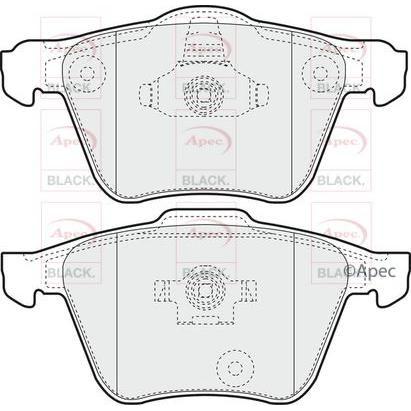 Apec Black Brake Pads (Front) (R90) PAD1335B Apec Black  - Dynamic Drive