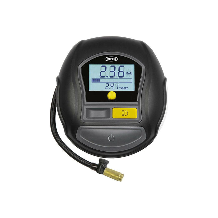 Ring 12v Rapid Digital Tyre Inflator Air Compressor Inflate in 2 min RTC1000