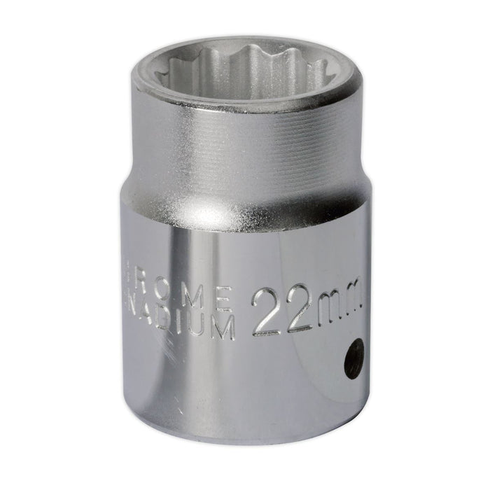 Sealey WallDrive Socket 22mm 3/4"Sq Drive S34/22