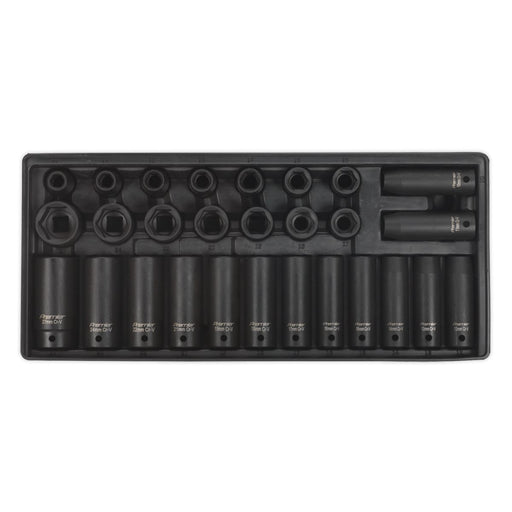 Sealey Tool Tray with Impact Socket Set 28pc 1/2"Sq Drive Metric TBT24 Sealey  - Dynamic Drive