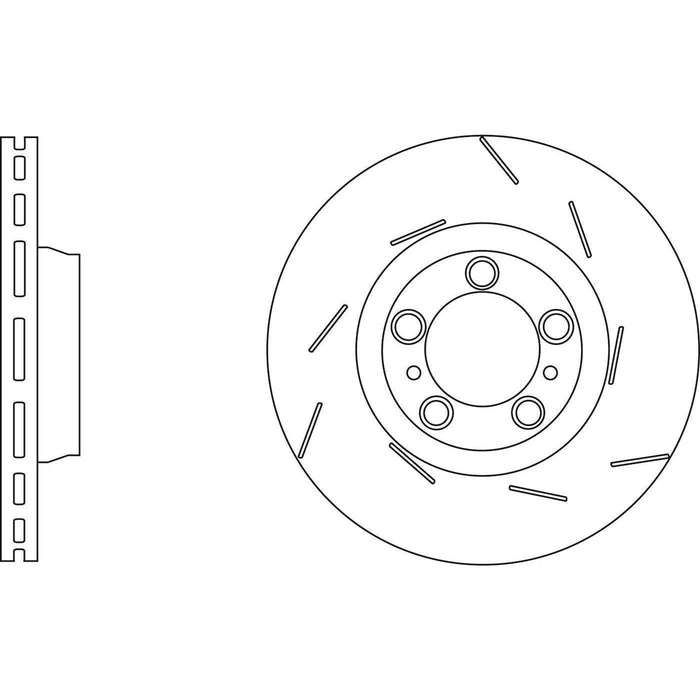 Apec Brake Disc Front Right Fits Porsche 911 Panamera Handed Off-Side