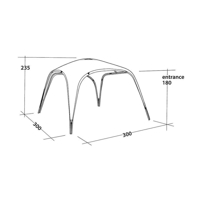 Outwell Event Lounge Medium 3m x 3m Shelter (111362) - Sun/UV Protection