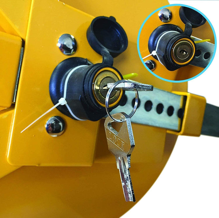 Trailer, Caravan & Motorhome 8" - 10" Security Anti Theft Wheel Tyre Lock Clamp Leisurewize  - Dynamic Drive