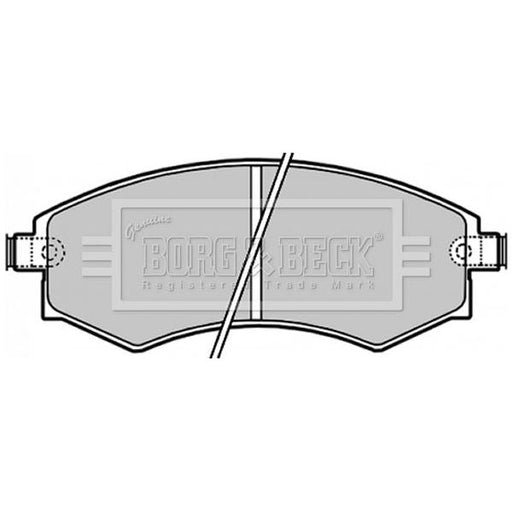 Genuine Borg & Beck Front Brake Pads fits Hyundai Sonata 1996 BBP1658 Borg & Beck  - Dynamic Drive