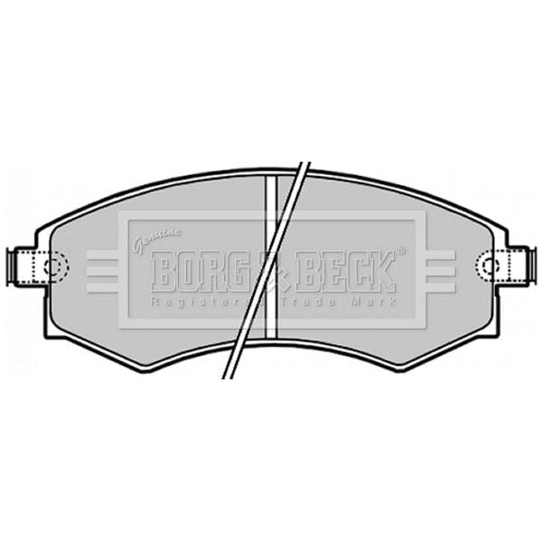 Genuine Borg & Beck Front Brake Pads fits Hyundai Sonata 1996 BBP1658 Borg & Beck  - Dynamic Drive