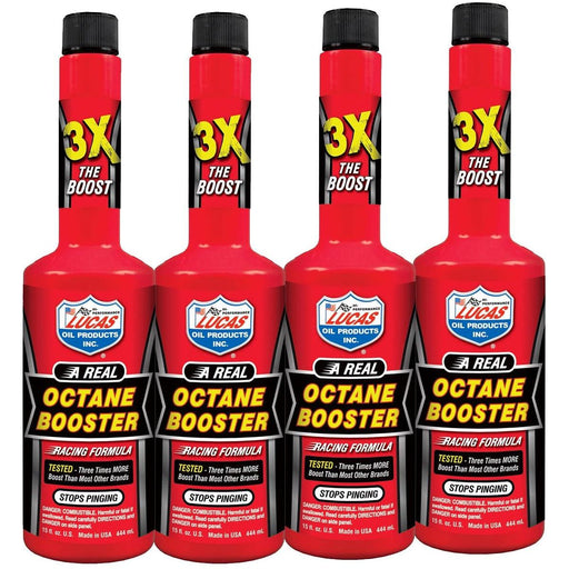 4 x  Lucas Octane Booster 444ml Boost Racing Formula Petrol Fuel Additive 13 UKB4C  - Dynamic Drive