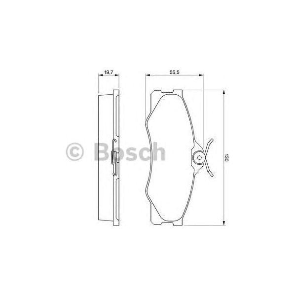 Genuine Bosch Brake Pad Set Bp755 fits VW Transporter - 1.9 - 84-92 0986469790