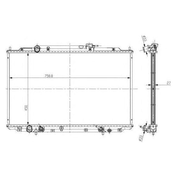 NRF Radiator fits Honda Odyssey NRF  - Dynamic Drive