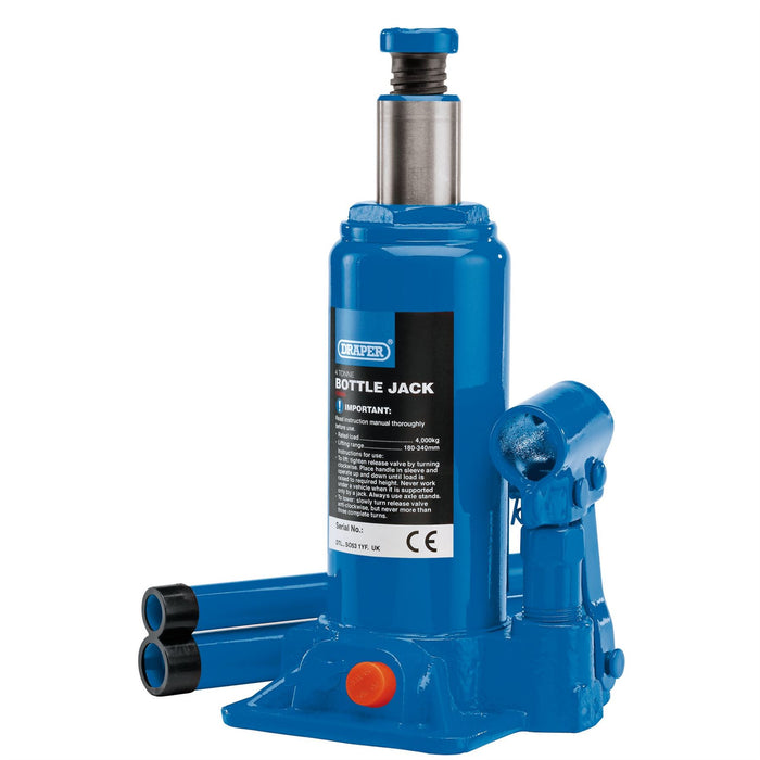 Draper Hydraulic Bottle Jack, 4 Tonne 13066 Draper  - Dynamic Drive