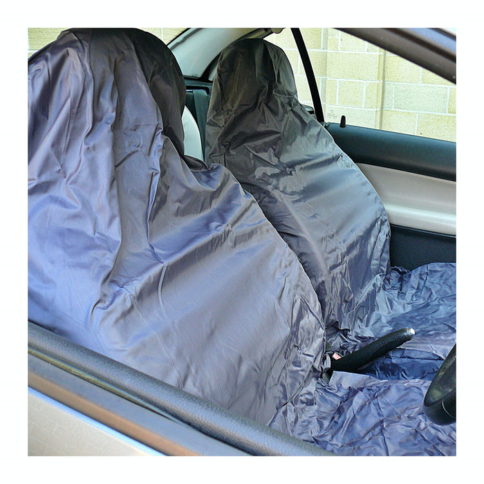 Sakura Car Seat Covers Defender - Front Pair - Grey Sakura  - Dynamic Drive