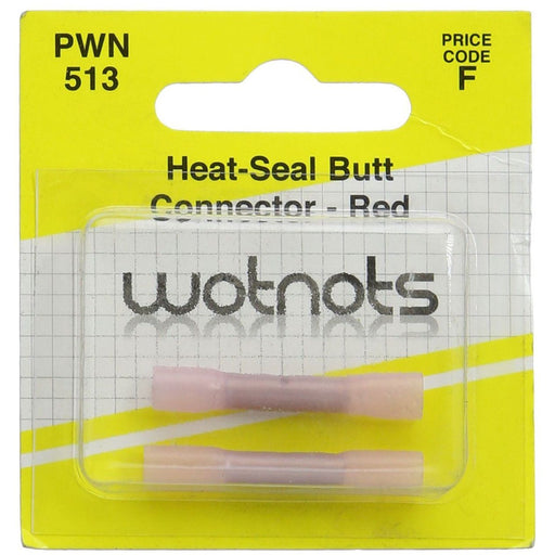 Wot-Nots Wiring Connectors - Red - Heat Shrink Butt - Pack of 2 Pearl Automotive  - Dynamic Drive