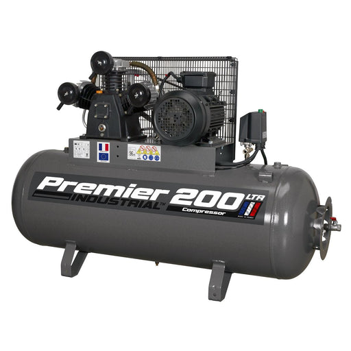 Sealey Air Compressor 200L Belt Drive 5.5hp 3ph SAC32055B Sealey  - Dynamic Drive