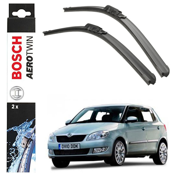 Bosch Aerotwin Front Wiper Blades Set Skoda Fabia II Hatchback 12.06-05.13 A052S