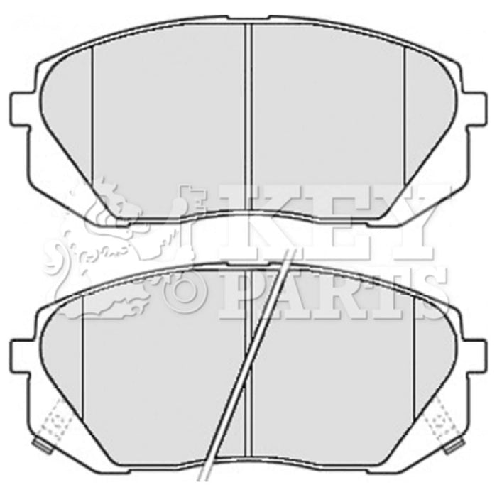 Genuine Key Parts KBP2081 Front Brake Pads - Includes Wear Indicators (Mando)