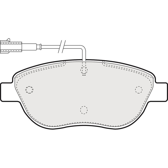 Apec Brake Pads Front Fits Abarth 595 Fiat 500 Bravo Doblo Fiorino Multipla Qubo Apec  - Dynamic Drive