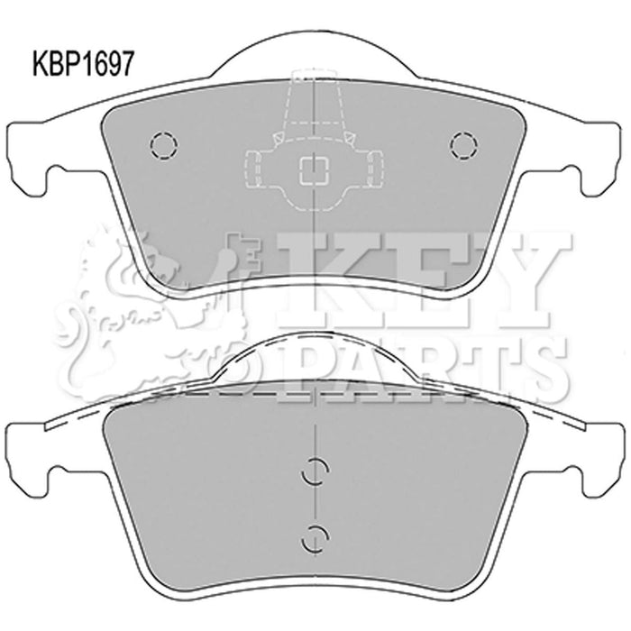 Genuine Key Parts KBP1697 Rear Brake Pads (Ate-Teves)