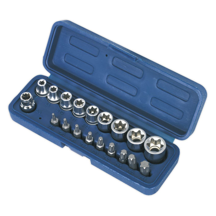 Sealey TRX-Star* Socket & Bit Set 19pc 3/8"Sq Drive AK6191