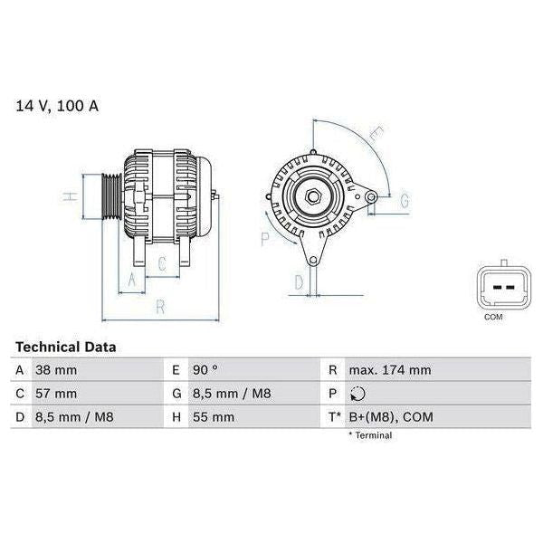 Bosch Reman Alternator 8320 0986083200