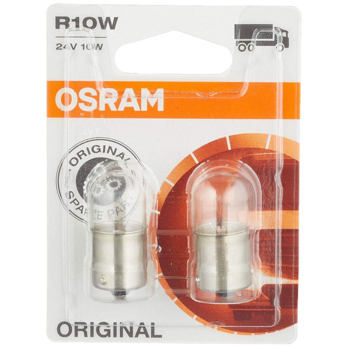 Osram 5637BLI2 lamp, 24V/10W, R10W, BA15s, in double blister, Yellow