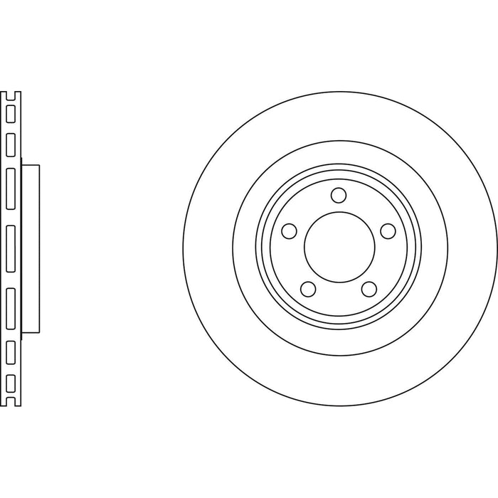 Genuine APEC Rear Brake Discs & Pads Set Vented for Jaguar XF