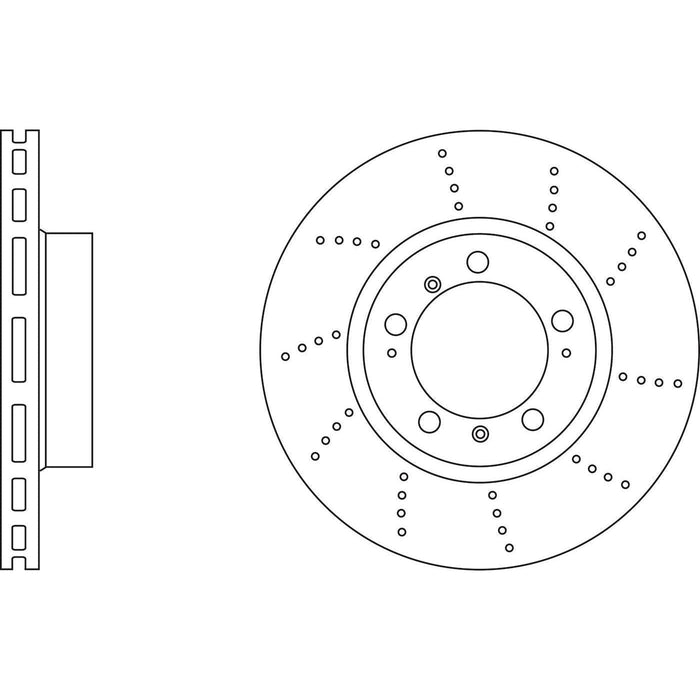 Apec Brake Disc Front Left Fits Porsche Boxster Cayman Non Drilled Version Dsk20