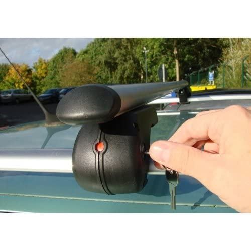 Aluminium Locking Roof Rack Cross Bars fits Nissan X-Trail w Raised Rails UKB4C  - Dynamic Drive