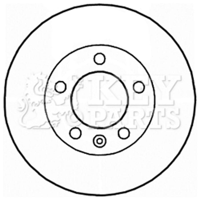 Genuine Key Parts KBD5941S Brake Disc Single (Front) Key Parts  - Dynamic Drive