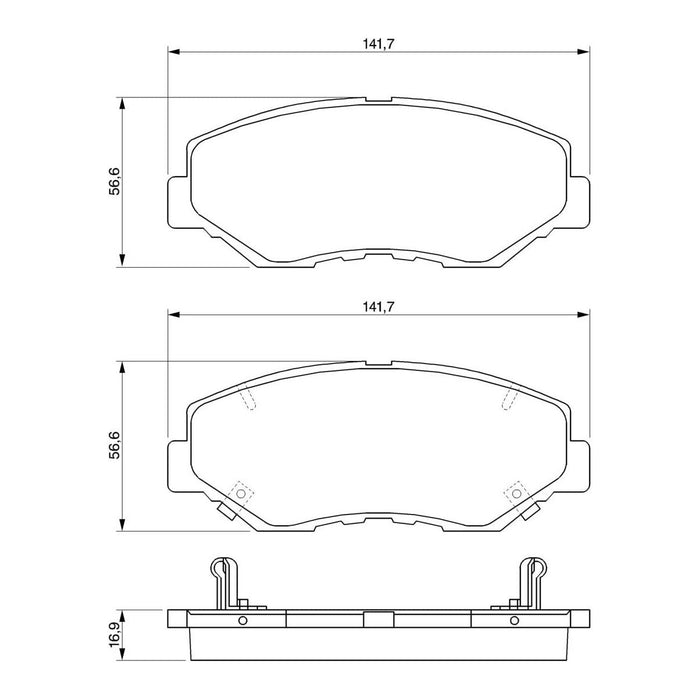 Genuine Bosch Brake Pad Set Bp947 fits Honda CR-V - 2.0 - 01-07 0986424809