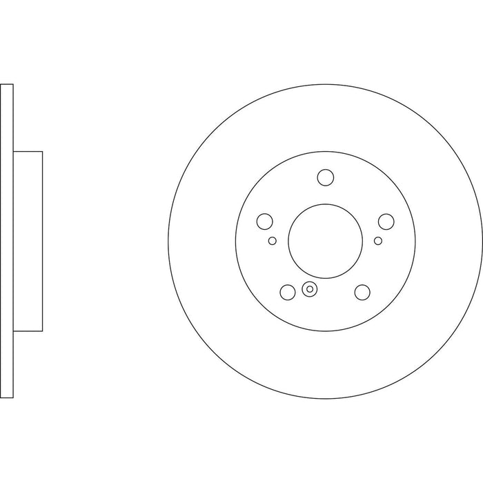 Genuine APEC Front Brake Discs & Pads Set Solid for Honda Civic