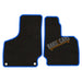 Fully Tailored Blue Trim Carpet Mats Audi Tt 06 ON (2 Pce) Set of 2 + 4 Clips UKB4C  - Dynamic Drive