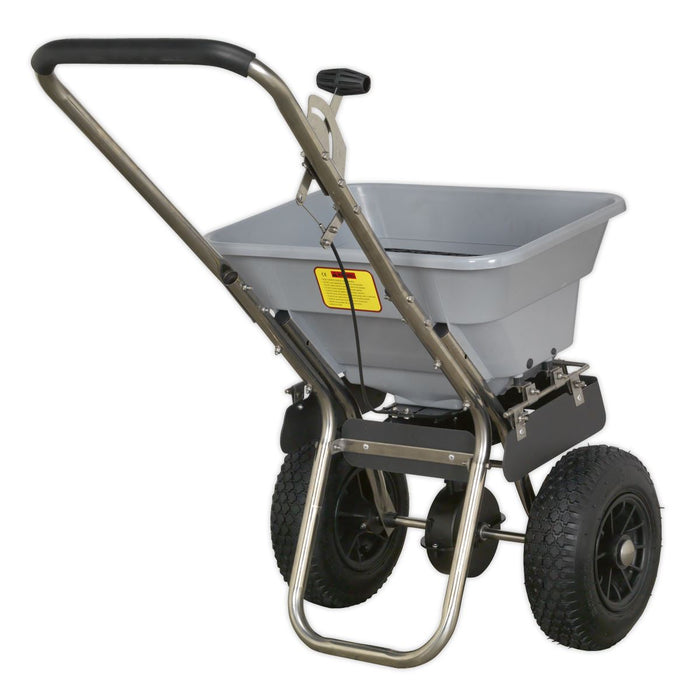 Sealey Stainless Steel Broadcast Salt Spreader 37kg Walk Behind SSB37W