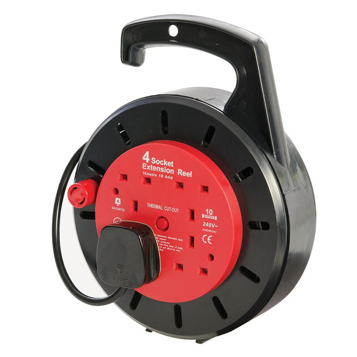 Powermaster Cassette Cable Reel 10A 230V 4-Gang 10m PowerMaster  - Dynamic Drive