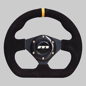 250mm Black Leather Steering Wheel + Boss fits Fiat Cinquecento 1993> Mountney Classic  - Dynamic Drive