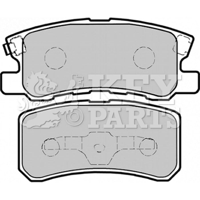 Genuine Key Parts KBP1758 Rear Brake Pads (Akebono) Key Parts  - Dynamic Drive