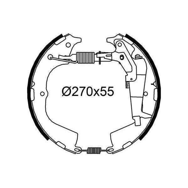 Genuine Valeo Pre-M. Brake Shoe Kit Fits Toyota Hiace Iii