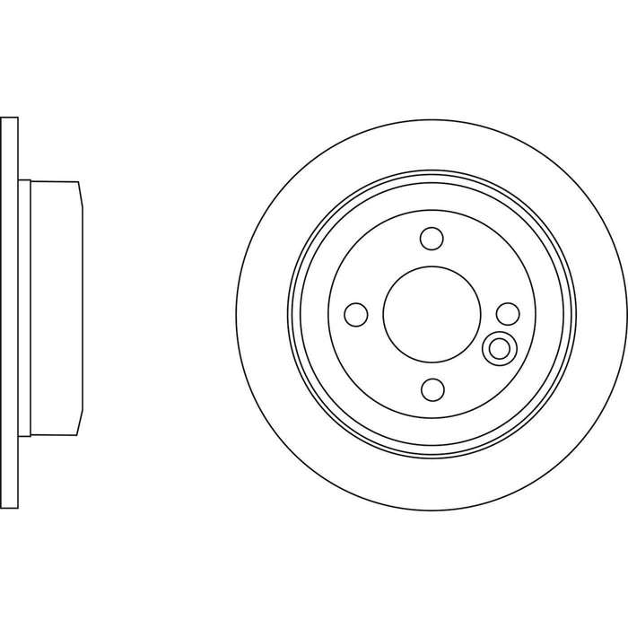 Genuine APEC Rear Brake Discs & Pads Set Solid for Mini Mini