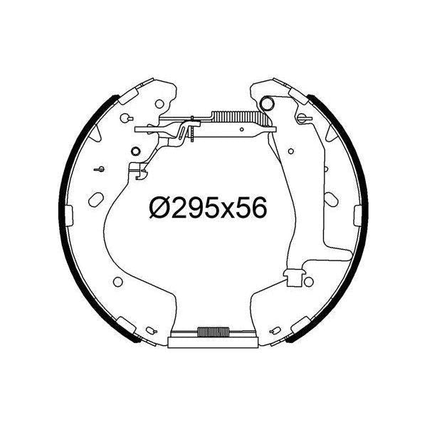 Genuine Valeo Pre-M. Brake Shoe Kit Fits Ford Ranger I