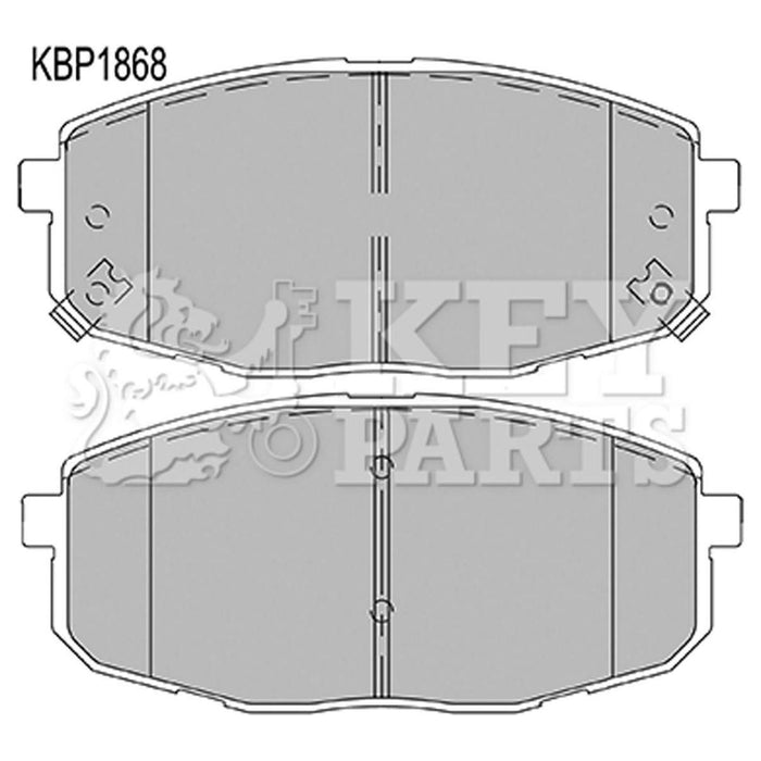 Genuine Key Parts KBP1868 Front Brake Pads-Includes Wear Indicators (Mando)