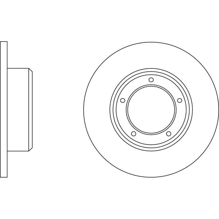 Genuine APEC Front Brake Discs & Pads Set Solid for Land Rover Defender