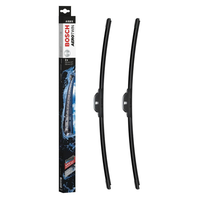 Bosch Aerotwin Flat Blade 550/550 A016S Front Windscreen Wiper Blades Pair Set