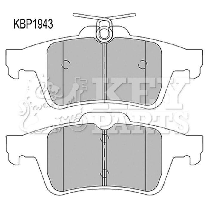 Genuine Key Parts KBP1943 Rear Brake Pads (Ate-Teves)