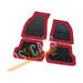 Fully Tailored Red Trim Carpet Mats Audi A4 Cabriolet 05 ON Set of 4 + 8 Clips UKB4C  - Dynamic Drive