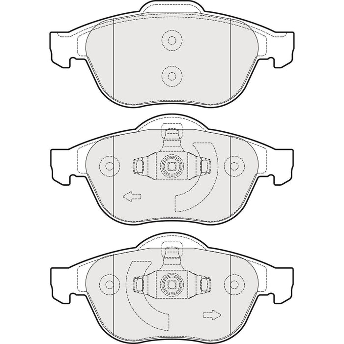 Apec Brake Pads Front Fits Renault Megane Scenic Apec  - Dynamic Drive