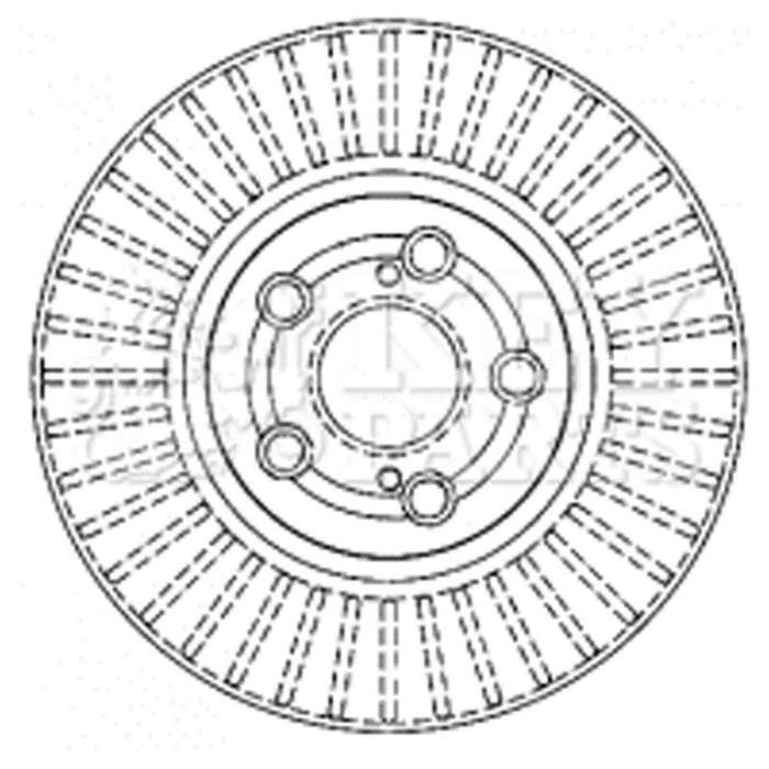 Genuine Key Parts KBD4458 Brake Disc Pair (Front)