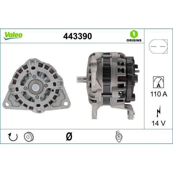 Valeo Alternator 443390 Automotive Part fits Iveco Valeo  - Dynamic Drive