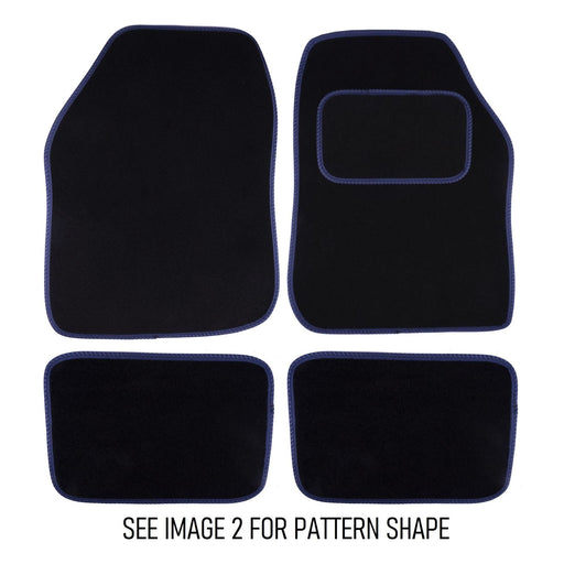 Tailored Navy Blue Trim Carpet Mats fits Citroen C1 14-18 + Clips 14 15 16 17 18 UKB4C  - Dynamic Drive