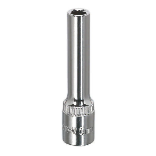 Sealey WallDrive Socket 5mm Deep 1/4"Sq Drive Fully Polished SP1405D Sealey  - Dynamic Drive