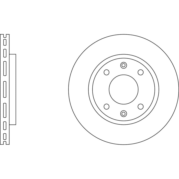 Apec Brake Disc Front Fits Citroen Ax Saxo Xsara Zx Peugeot 106 205 206 306 309