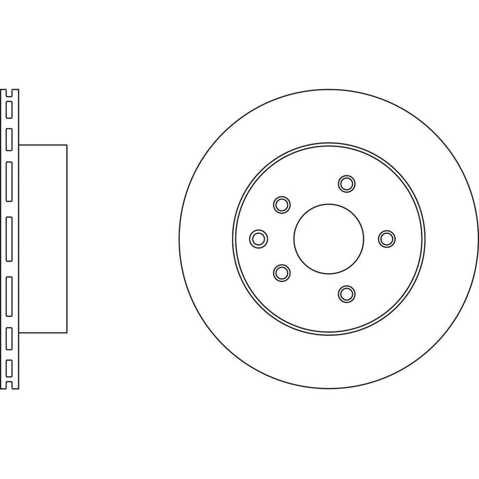 Apec Brake Disc Rear Fits Nissan Juke Leaf Qashqai Skyline X-Trail Renault Koleo